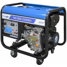 Генератор ТСС Дизельный генератор SDG 3300EH, 220/12 В, 3.3кВт, на колёсах с АКБ [100044]
