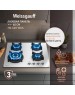Варочная панель газовая WEISSGAUFF Газовая варочная панель HG 640 WGh, 4 конфорки, закаленное стекло, белый