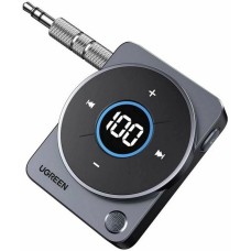 UGREEN Аудиоадаптер CM724 (35003) Car&Home Bluetooth 5.4 Receiver Audio Adapter со съемным металлическим штекером 3,5мм. Цвет: серый