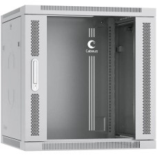 CABEUS Шкаф коммутационный SH-05F-12U60/45-R настенный, стеклянная передняя дверь, 12U, 600x635x450 мм