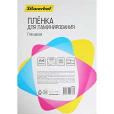 SILWERHOF Пленка для ламинирования 80мкм A4 (100шт) глянцевая 216x303мм (4410019)