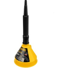 DENZEL Воронка пластиковая 135 мм с металлическим ситом и гибким наконечником 537209