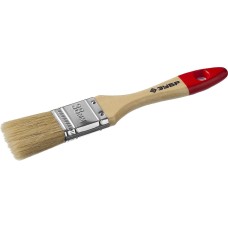 ЗУБР УНИВЕРСАЛ, 38 мм, 1.5″, светлая натуральная щетина, деревянная ручка, все виды ЛКМ, плоская кисть (4-01003-038)