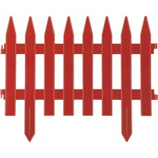GRINDA Классика, 28 х 300 см, терракот, 7 секций, декоративный забор (422201-T)