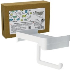 MULTIDOM Держатель настенный для туалетной бумаги с полкой. Размер 18х11х4,5 см. VL34-208