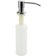 Brimix - Дозатор для жидкого мыла и моющих средств, хромированный, врезной, под раковину, пластиковый, 300 мл, 6282