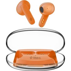 TWS наушники TTEC Беспроводные наушники AirBeat Glace TWS BT Headset. Цвет: коралловый оранжевый