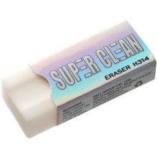 DELI Ластик EH314 Super Clean 41x17x10мм ПВХ белый индивидуальная картонная упаковка