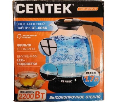 Чайник электрический CENTEK CT-0056 стекло