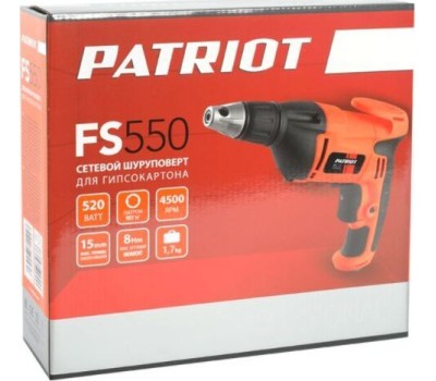 Дерль PATRIOT 120301409 FS 550 Шуруповерт для гипсокартона