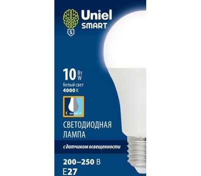 Лампа светодиодная UNIEL (UL-00005710) LED-A60-10W/4000K/E27