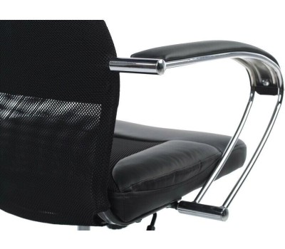 Кресло БЮРОКРАТ Кресло руководителя CH-608 черный TW-01 сиденье черный TW-11 искусст.кожа/сетка/ткань с под