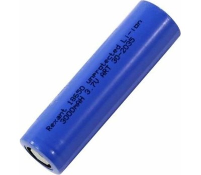 Аккумуляторы и зарядные устройства REXANT (30-2035) 18650 ВЫСОКОЕМКОСТНЫЙ АККУМУЛЯТОР UNPROTECTED 20 А LI-ION 3000 MAH, 3.7 В
