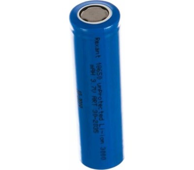 Аккумуляторы и зарядные устройства REXANT (30-2035) 18650 ВЫСОКОЕМКОСТНЫЙ АККУМУЛЯТОР UNPROTECTED 20 А LI-ION 3000 MAH, 3.7 В