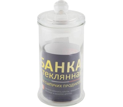 Стеклянная банка MALLONY Стеклянная банка для сыпучих продуктов с крышкой BANCA 0,9 л (003602)