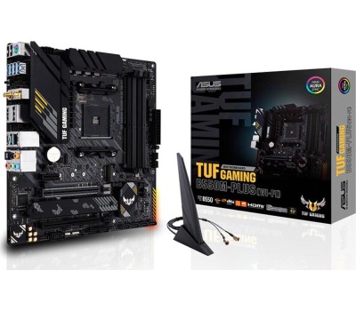Материнская плата ASUS TUF GAMING B550M-PLUS WIFI II Soc-AM4 AMD B550 4xDDR4 mATX AC`97 8ch (7.1) 2.5Gg RAID+HDMI+DP
