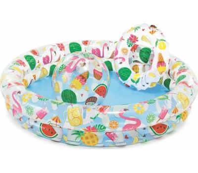 Бассейн надувной INTEX Бассейн надувной,круг, мяч (122*25см). Новый дизайн. Арт. 59460NP