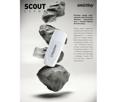 USB-флэш SMARTBUY (SB064GB2SCW) UFD 2.0 064GB Scout White белый