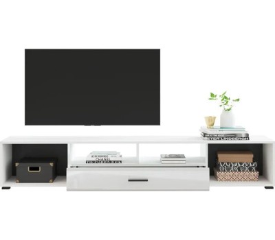 Модуль для гостиной НК-МЕБЕЛЬ GLOSS тумба для ТВ-200 Белый/Белый глянец 71373115 (3 кор.)