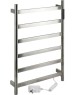 Полотенцесушитель электрический KRAFTTE 44044 ХРОМ, матовый, ЛЕСЕНКА, 480 х 730 х 90 мм, на 6 перекладин, 75 W, 220V / 50 Hz, из нержавеющей стали, с