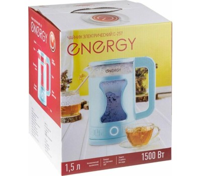Чайник электрический ENERGY E-257 голубой (164154)