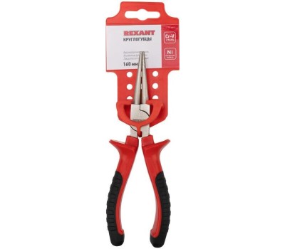 Круглогубцы REXANT (12-4623) Круглогубцы 160мм никелированные, двухкомпонентные рукоятки