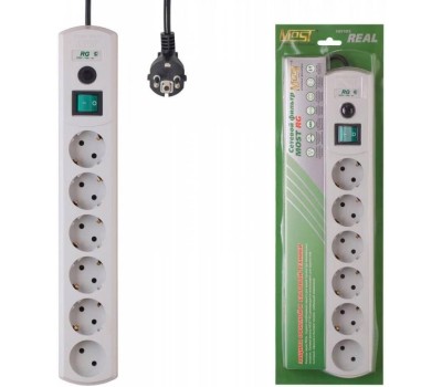 MOST RG 5м (6 розеток) белый (коробка)