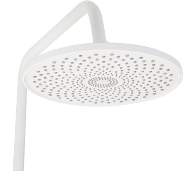 Душевые системы BRIMIX 30556 Смеситель + стойка душевая ''тропический душ'' с двумя лейками, с длинным изливом, корпус матовый АБС пластик, цвет БЕЛЫЙ