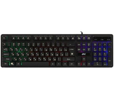 Клавиатура DEFENDER (45186) Arx GK-196L RU,черн/проз,радуж