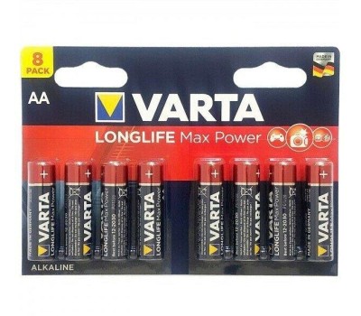VARTA Батарея LongLife Max Power Alkaline LR6 BL5+3 AA (8шт) блистер
