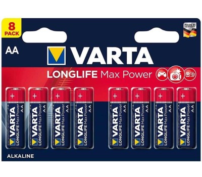 VARTA Батарея LongLife Max Power Alkaline LR6 BL5+3 AA (8шт) блистер