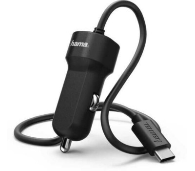 HAMA Автомобильное зарядное устройство H-173618, USB-C, 15Вт, 3A, черный [00173618]