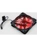 DIGMA Вентилятор DFAN-LED-RED 120мм, 3-pin, от БП:4-pin (Molex), 1200об/мин, 23 дБ, RGB, черный, Ret
