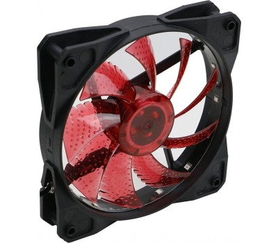 DIGMA Вентилятор DFAN-LED-RED 120мм, 3-pin, от БП:4-pin (Molex), 1200об/мин, 23 дБ, RGB, черный, Ret