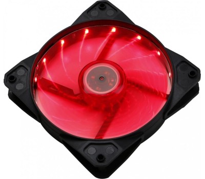 DIGMA Вентилятор DFAN-LED-RED 120мм, 3-pin, от БП:4-pin (Molex), 1200об/мин, 23 дБ, RGB, черный, Ret