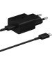 СЗУ SAMSUNG Сетевое зарядное устройство EP-T1510X, USB-C, 15Вт, 2A, черный [ep-t1510xbegru]