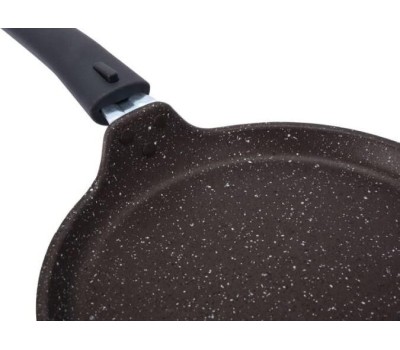 Сковорода KUKMARA Сковорода блинная а/пр литая 20см съемн/руч Кофейный мрамор ТМ
