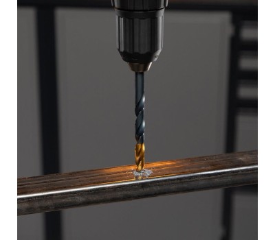 Сверло DENZEL Сверло по металлу, 9 мм, HSS-Tin, Golden Tip, 8 шт. 717221