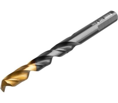 Сверло DENZEL Сверло по металлу, 9 мм, HSS-Tin, Golden Tip, 8 шт. 717221