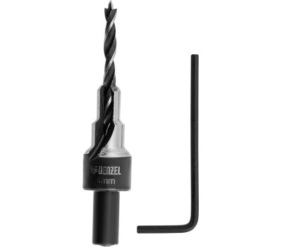 Сверло DENZEL Сверло-зенкер под конфирмат, 4 мм // 704204