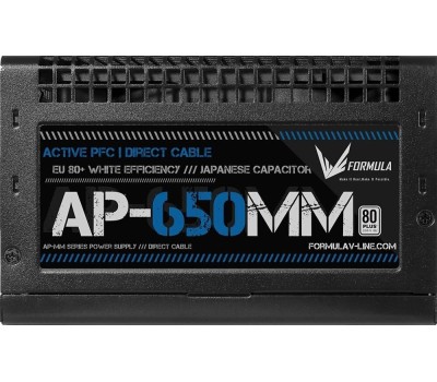 Блок питания FORMULA Блок питания AP-650ММ, 650Вт, 80 PLUS WHITE, 120мм, черный, retail