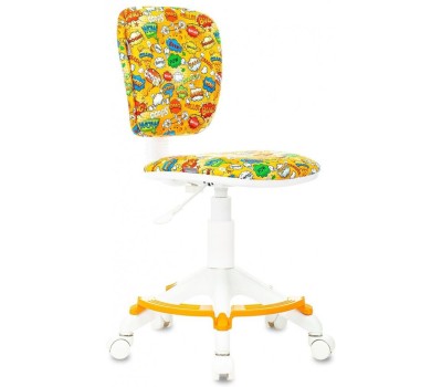 Кресло компьютерное БЮРОКРАТ Кресло детское CH-W204/F, ткань, до 100кг, оранжевый