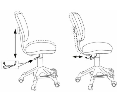 Кресло компьютерное БЮРОКРАТ Кресло детское CH-W204/F, ткань, до 100кг, оранжевый