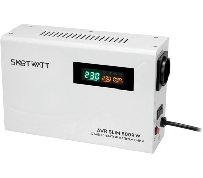 SMARTWATT Стабилизатор напряжения AVR Slim 500RW белый [4512020310002]