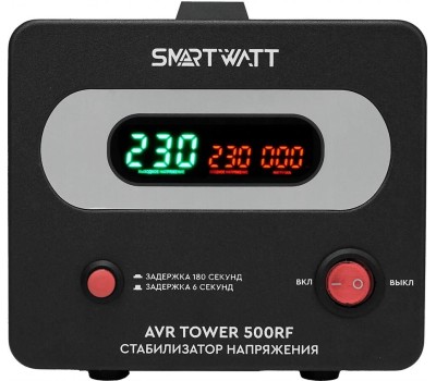 SMARTWATT Стабилизатор напряжения AVR Tower 500RF черный [4512020370006]