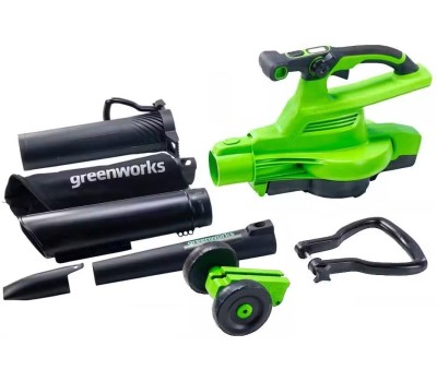 Воздуходувка GREENWORKS Воздуходувка-пылесос GD40BV, без АКБ, без ЗУ, зеленый [2406907]