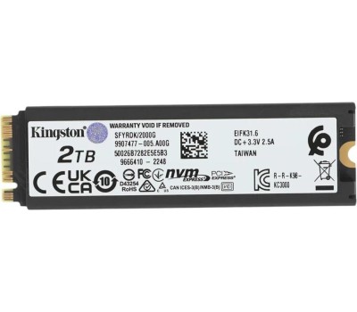 Kingston SSD Fury Renegade, 2000GB, M.2 22x80mm, NVMe, PCIe 4.0 x4, 3D TLC, SFYRDK/2000G