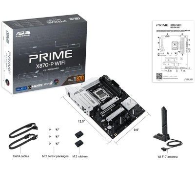 Материнская плата ASUS Материнская плата PRIME X870-P WIFI, Socket AM5, AMD X870, ATX, Ret
