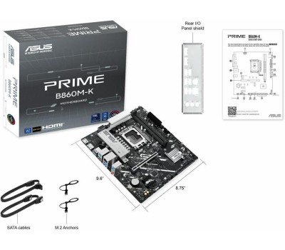 Материнская плата ASUS Материнская плата PRIME B860M-K, Socket LGA 1851, Intel B860, mATX, Ret