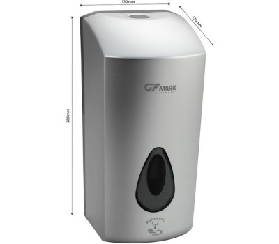 GFmark - Дозатор СЕНСОРНЫЙ, ДЕЗИНФЕКЦИЯ, пластик АБС, СЕРЫЙ, большой, с глазком - капля, 1000 мл 6398